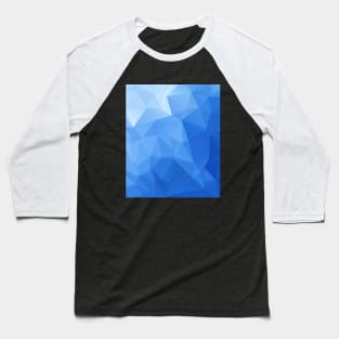 Blue Gradient Polygon Pattern Baseball T-Shirt